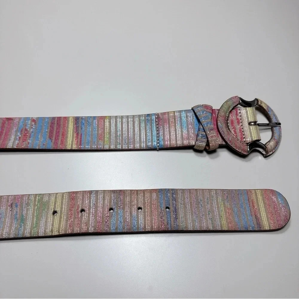 Antica Pelletteria Roma Genuine Leather Multicolor Belt - Picture 8 of 8
